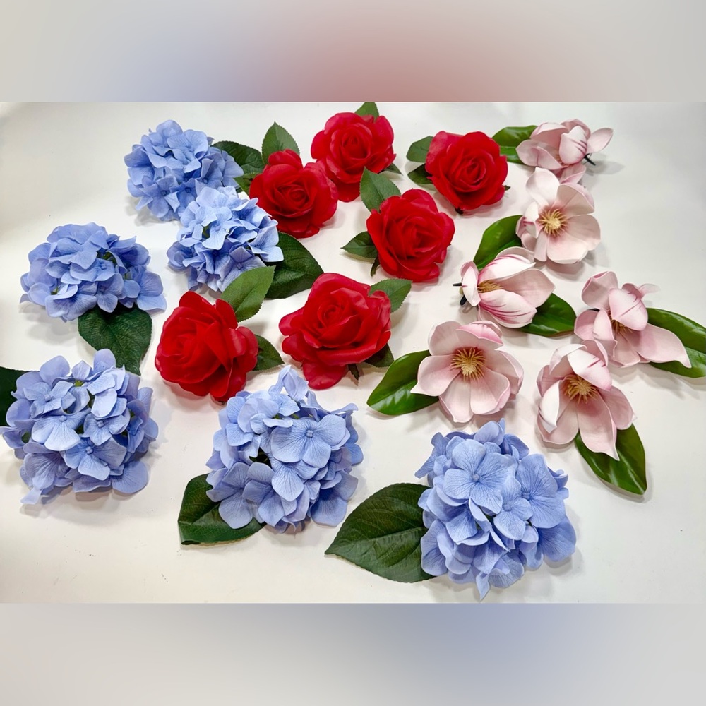 18 Barbara King Real Touch Indoor/ Outdoor Clip On Flowers As Seen On QVC
